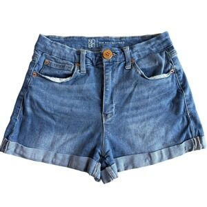No Boundaries Kids Denim Shorts Size 7 Blue Cuffed High Rise Jean Shorts Girls
